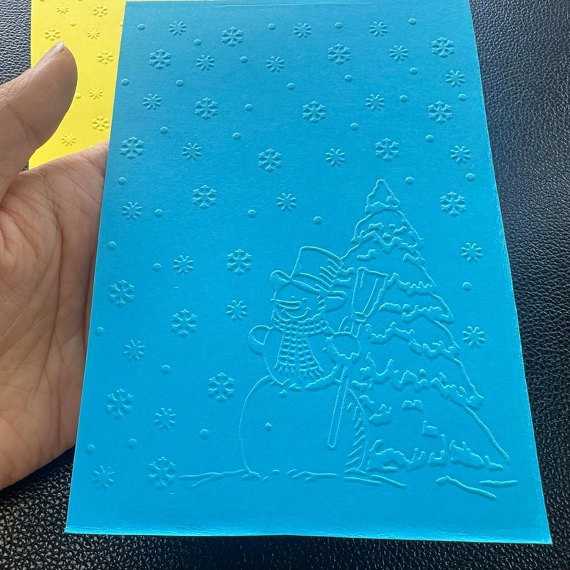 Arbuya Christmas Snowman Embossing Folders for Card Making Merry Christmas Snowfall Embossing Folder for Gift Tag Paper Crafting Home Decoration - Image 5